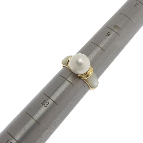 PONTE VECCHIO Pearl 9.2mm Shell Size 11 Ring, K18 Yellow Gold, 6.1g Ladies Gold Ring  in Excellent Condition