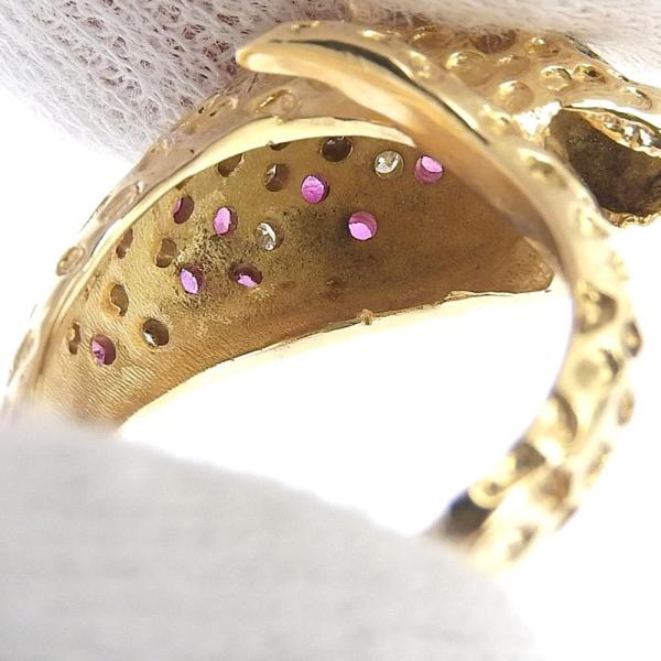 18k Gold Panther Ring in Excellent Condition