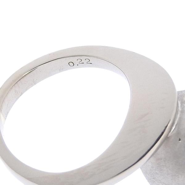 Kenji Kiuchi Designer K18 White Gold Melee Diamond 0.22ct Size 7 Ladies Silver Ring