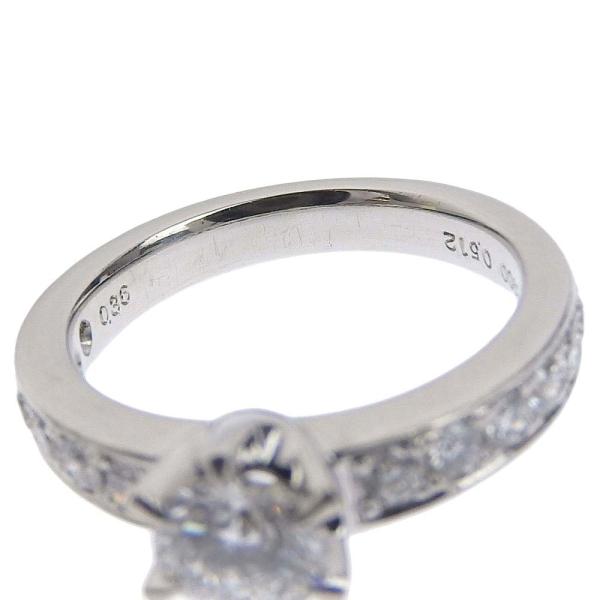 Stunning Heart & Cupid Ring in Platinum Pt900 with 0.512ct Diamond (E-VS2-EX) and 0.36ct Melee Diamond, Silver, Women's Size 6.5 [Pre-Owned] in Excellent Condition