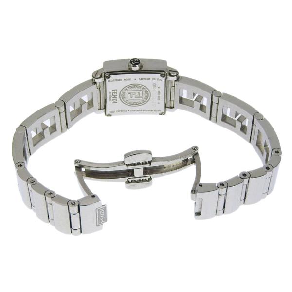 Fendi Cuadro Mini Ladies Quartz Watch, Silver Stainless Steel, Secondhand in Great Condition