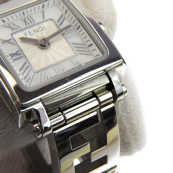 Fendi Cuadro Mini Ladies Quartz Watch, Silver Stainless Steel, Secondhand in Great Condition