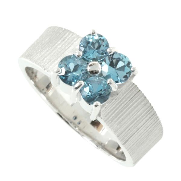 Kenji Kiuchi Designer Aquamarine 0.77ct Pt900 Platinum Ring, Size 12.5, 11.6g Ladies Silver Ring in Excellent Condition