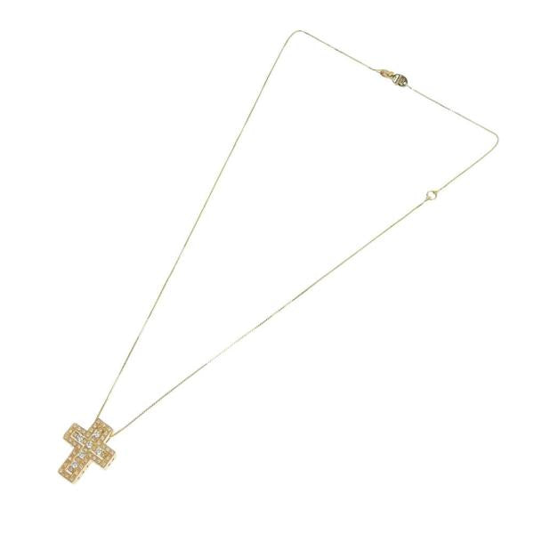 [LuxUness]  Damiani K18PG Cross Necklace with Melée Diamonds - Preowned in Excellent condition