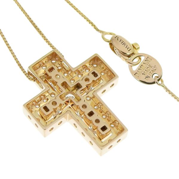 Damiani K18PG Cross Necklace with Melée Diamonds - Preowned