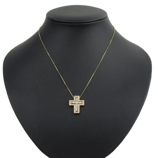 Damiani K18PG Cross Necklace with Melée Diamonds - Preowned