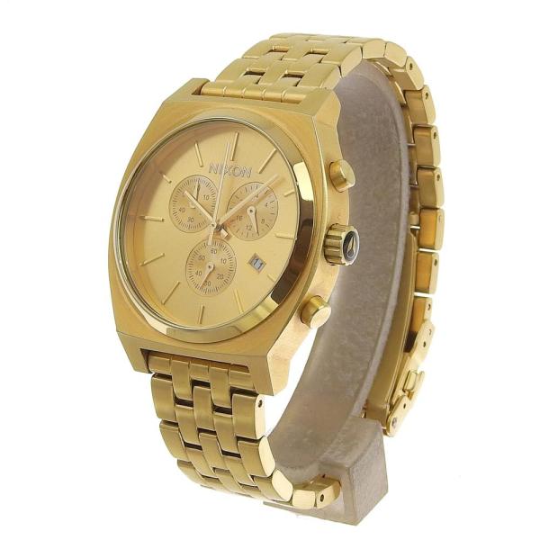 Nixon Time Teller Men's Quartz Chronograph Watch, Rare Gold Plated in Great Condition