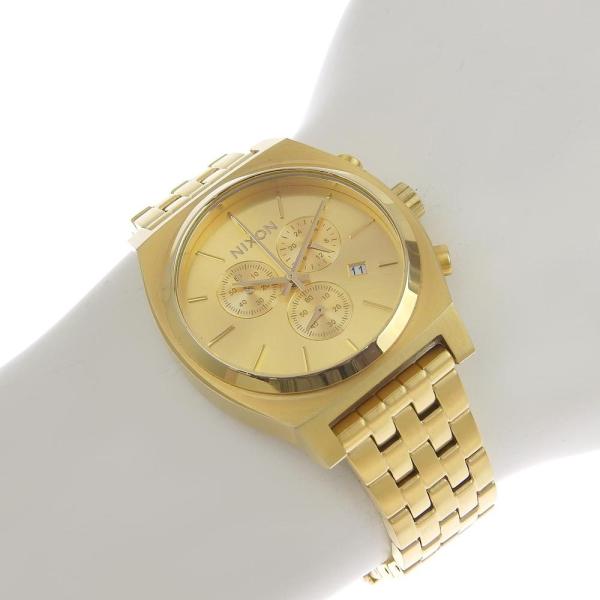 Nixon Time Teller Men's Quartz Chronograph Watch, Rare Gold Plated in Great Condition