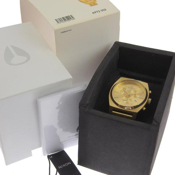 Nixon Time Teller Men's Quartz Chronograph Watch, Rare Gold Plated in Great Condition