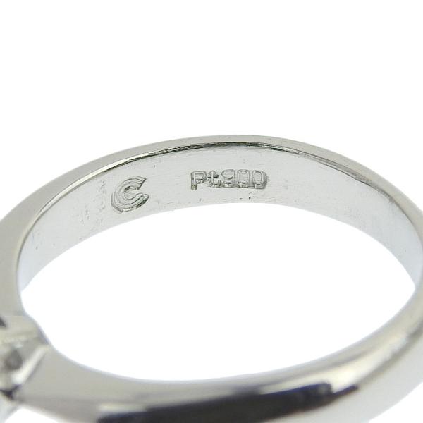 Pt900 Platinum Simple Ring with 0.325ct (D-VVS2-GD) Diamond - Size 7 For Women