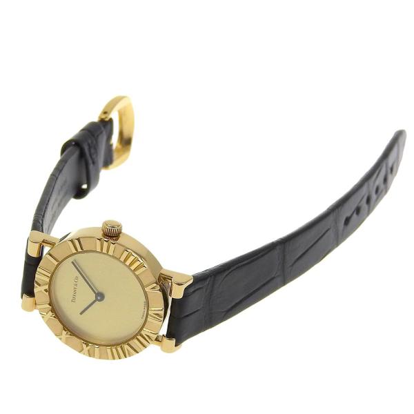 Tiffany Atlas Quartz Black Ladies Wristwatch L0630
