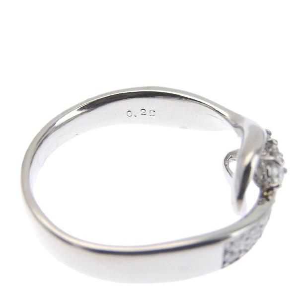 [LuxUness]  No Brand 0.25ct Melee Diamond Ring in Pt900 Platinum Size 13.5, Silver for Ladies (Pre-owned) in Excellent condition