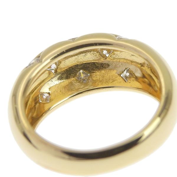 K18 Yellow Gold Ring with 0.56ct Melee Diamond, Size 11.5, Ladies, No Brand in Excellent Condition