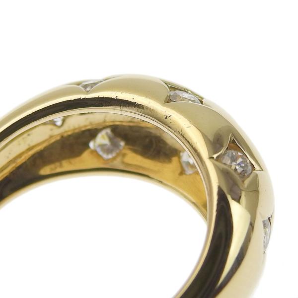 K18 Yellow Gold Ring with 0.56ct Melee Diamond, Size 11.5, Ladies, No Brand in Excellent Condition