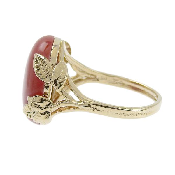 14k Gold Coral Ring in Excellent Condition