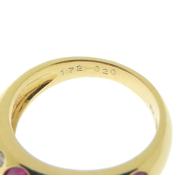 [LuxUness]  No Brand Ladies' Ring with Natural Corundum Ruby 1.72ct & Melee Diamond 0.20ct, Size 11 in K18 Yellow Gold in Excellent condition