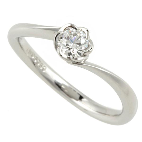 TRECENTI Platinum Ring with 0.223ct Diamond, Size 11.5, Ladies, Silver, Used in Excellent Condition