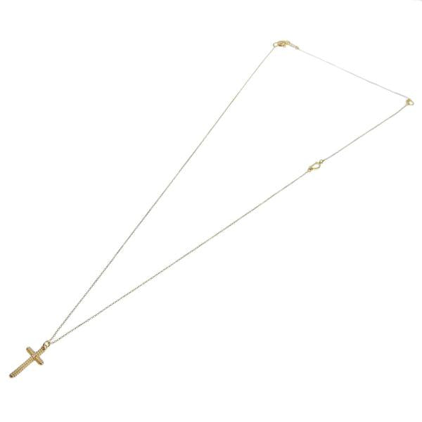 [LuxUness] 18K Diamond Cross Pendant Necklace  Metal Necklace in Excellent condition