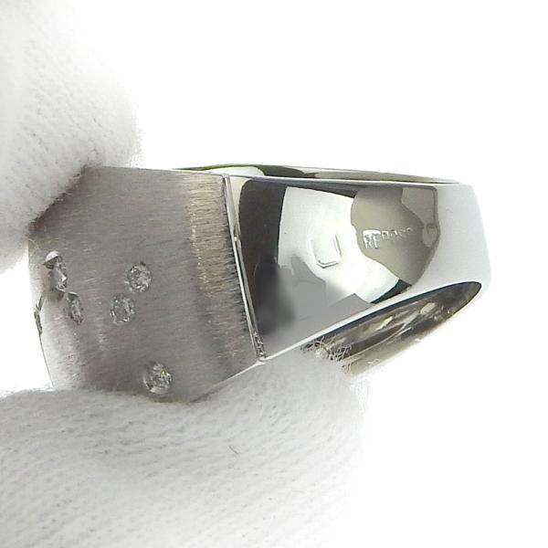 REPOSSI Women's Astrum Diamond Ring with Melee Diamond in K18 White Gold, Size 11 in Excellent Condition