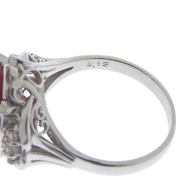 Platinum Coral Ring in Excellent Condition