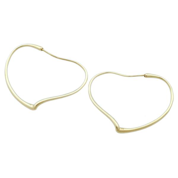 18K Heart Hoop Earrings in Excellent Condition