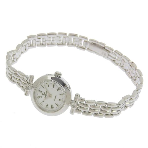 CHARADE Ladies' Quartz Battery Watch with 2P Diamond, Approximately 39g, K18 White Gold
