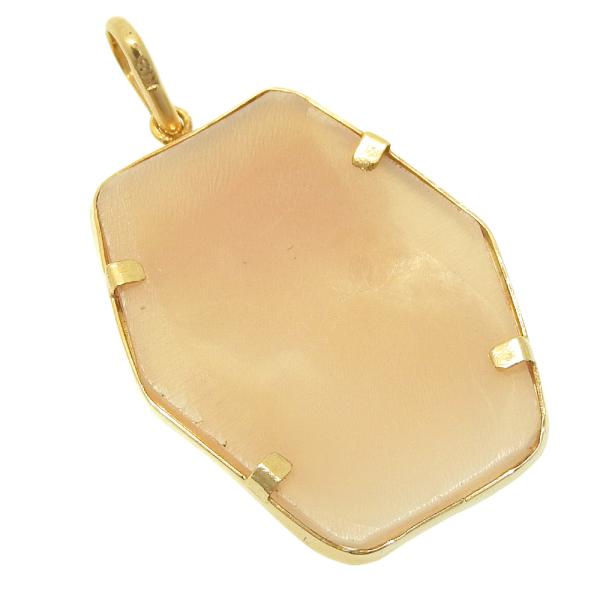 [LuxUness] 18k Gold Shell Cameo Pendant Metal Pendant in Excellent condition