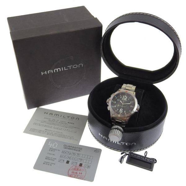 Hamilton Men's Khaki Aviation Quartz Chronograph Silver Stainless Steel Watch, Rare and Highly Sought-after in Excellent Condition