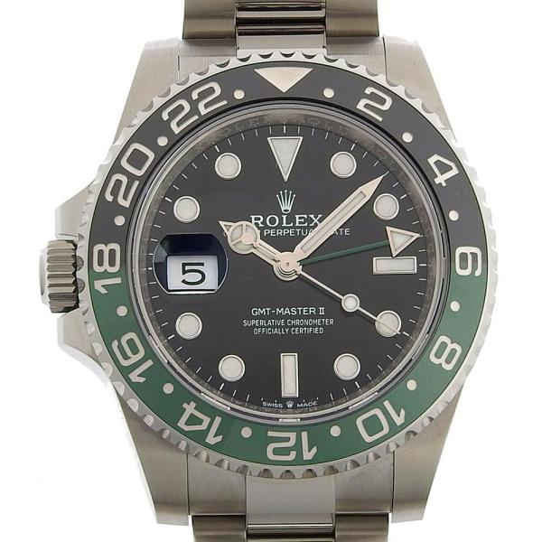 Rolex GMT Master II Men's Watch with Black Green Dial 126720VTNR, Silver Stainless Steel, Secondhand in Excellent Condition