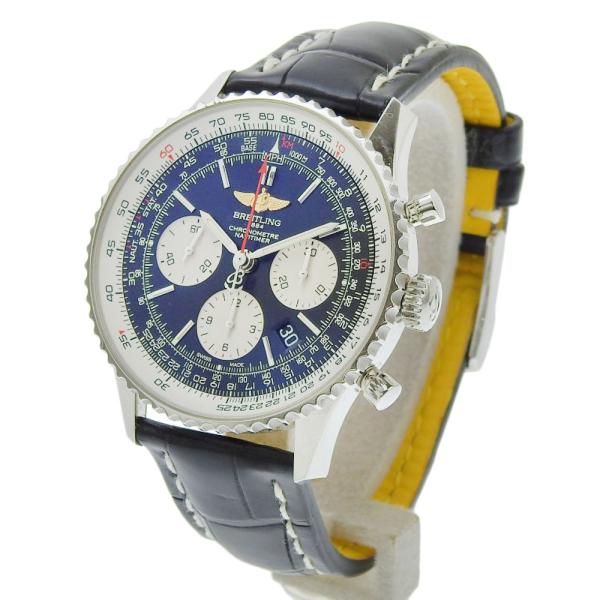 Breitling Navitimer - Men's Automatic Silver Watch with Chronograph and Date Function, in Stainless Steel and Leather [Pre-owned] AB012012　BB01
