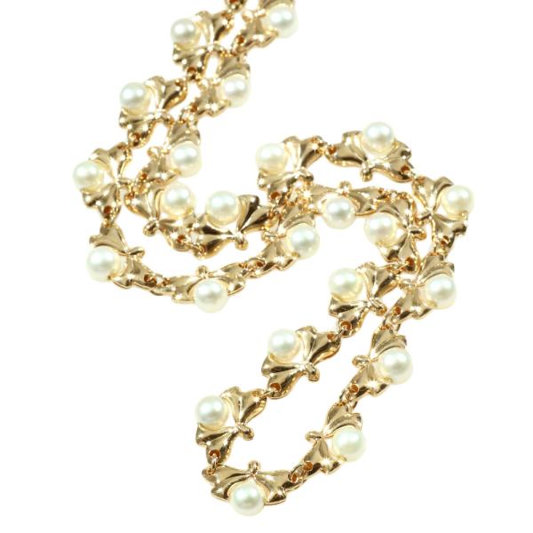 Women's 18K Yellow Gold Necklace with Pearls (Approximately 4.1-4.3mm x33) in Excellent Condition