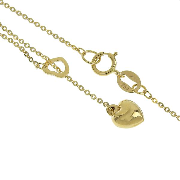 18k Gold Heart Pendant Necklace in Great Condition