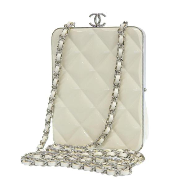 Quilted Leather Clasp Clutch Shoulder Bag