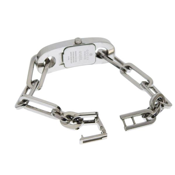 Gucci Women's Quartz Watch Chain Bracelet with Black Dial in Stainless Steel[Silver][Used] in Very Good Condition