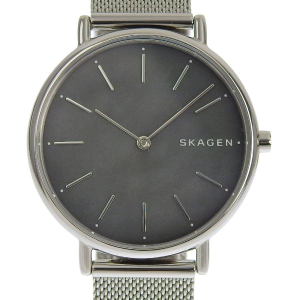 Skagen Men's Quartz Wristwatch with Mesh Belt and Black Shell Dial[Used] in Great Condition