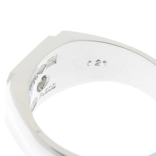 Brand New Sterling Seal Ring, Platinum Pt900 Diamond 0.21ct size 18, Star Ladies Silver No Branded Used