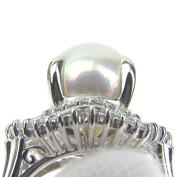 LuxUness Platinum Pearl Ring  Metal Ring in Excellent condition