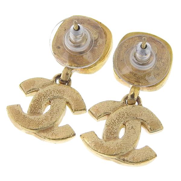 Chanel CC Drop Earrings Metal Earrings 02A in Good condition