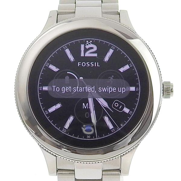 Fossil Q Venture Men's Wireless Charging Touchscreen Watch, Silver Stainless Steel (Rare, Pre-owned) in Great Condition