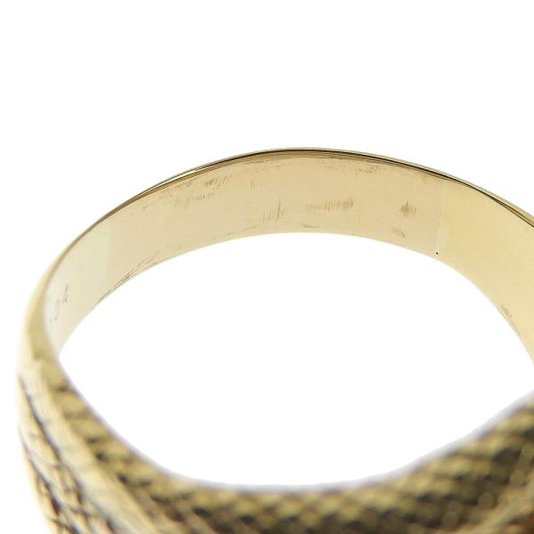 No-brand Snake-Motif Ring in K18YG/K18PG/Pt900 with 0.04ct Diamond, Size 24, Gold, for Men in Excellent Condition