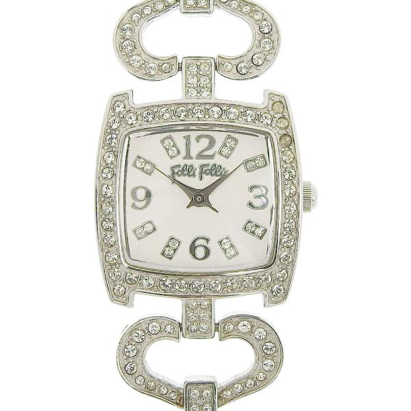 Folli Follie Women's Quartz Watch Bezel Line Stone in Silver Dial [Silver][Used] in Very Good Condition