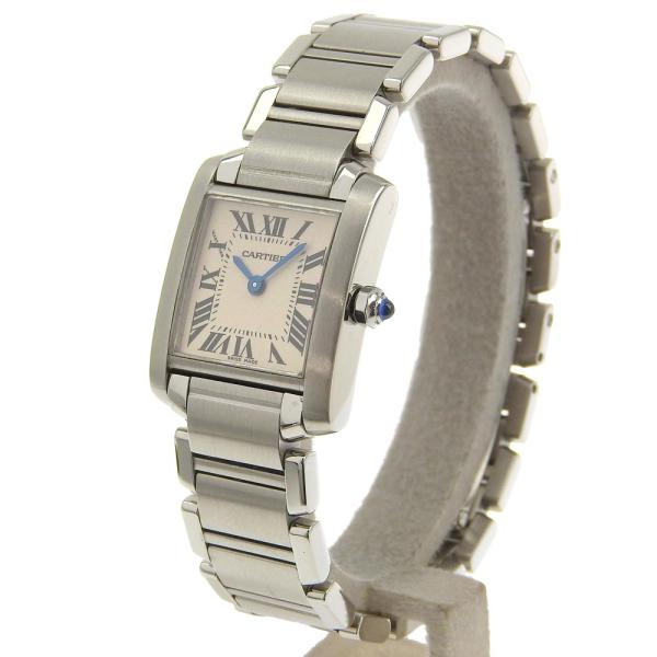 Cartier Tank Francaise SM Ladies Silver Wristwatch W51008Q3