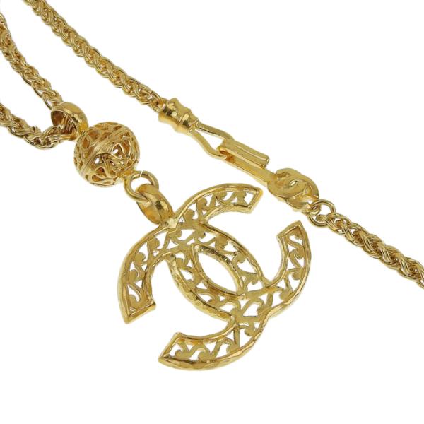 Chanel CC Long Chain Necklace Metal Necklace 95A in Excellent condition
