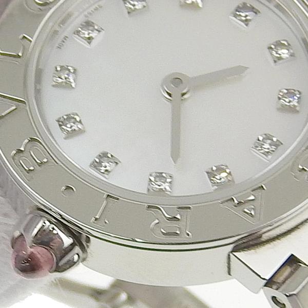 BVLGARI Women's Bvlgari Bvlgari Watch with 12P Diamond & Mother of Pearl Shell Dial, Stainless Steel, Silver in Excellent Condition