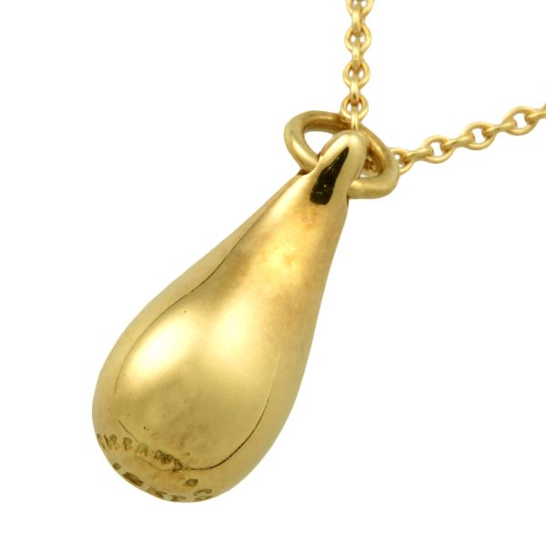 Tiffany & Co 18k Gold Teardrop Pendant Necklace Metal Necklace in Excellent condition