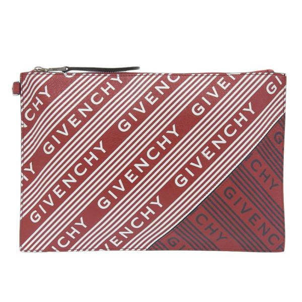 Givenchy Leather Emblem Print Clutch Bag Leather Clutch Bag NED0169 in Good condition