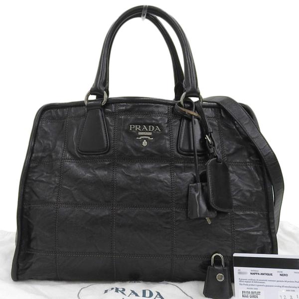 Prada Quilted Leather Handbag Leather Handbag BN2217 in Good condition