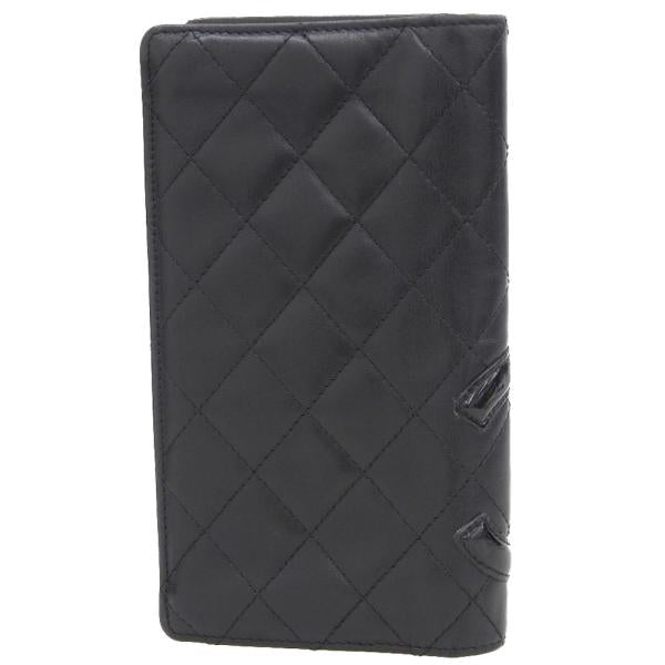 Chanel Cambon Quilted Leather Bifold Wallet Leather Long Wallet A26717  in Good condition
