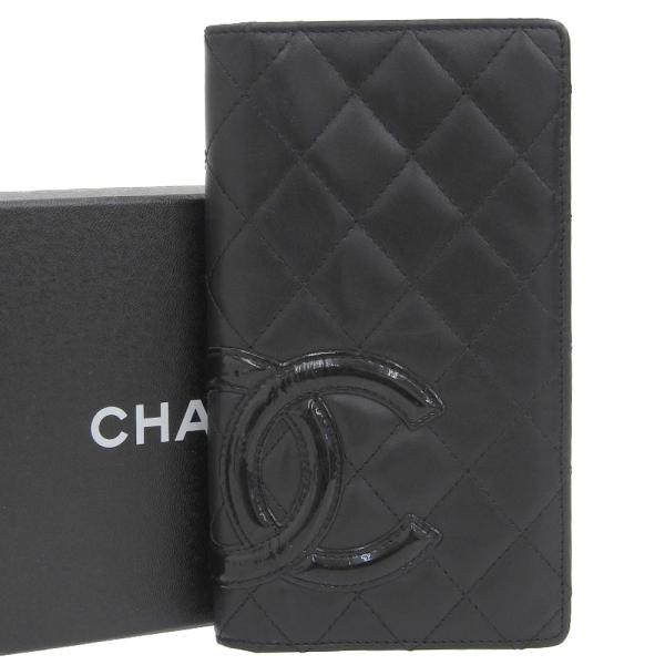 Chanel Cambon Quilted Leather Bifold Wallet Leather Long Wallet A26717  in Good condition