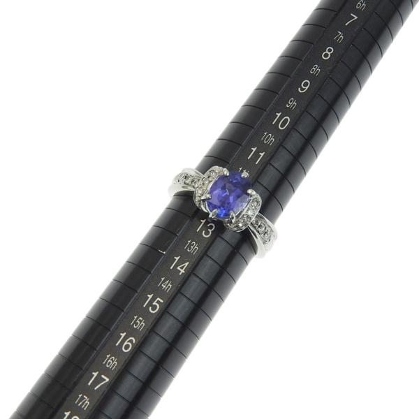 Natural Tanzanite Ring, Pt900, Tanzanite1.49ct, Pave Diamond 0.137ct, Size 12, Platinum, For Women, Pre-owned in Excellent Condition